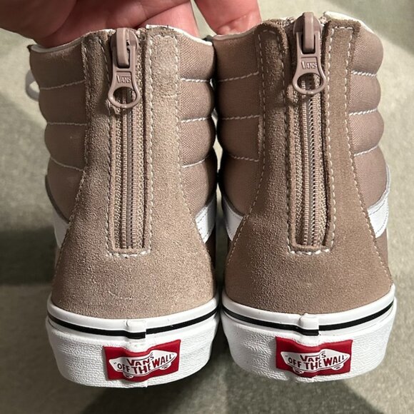 Vans Sk8-Hi Light Brown Zip Sneakers Men's 8/Women's 9.5 - Picture 6 of 12
